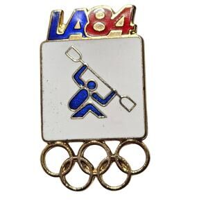 1984 Las Angeles Canoeing Olympic Game Pin
